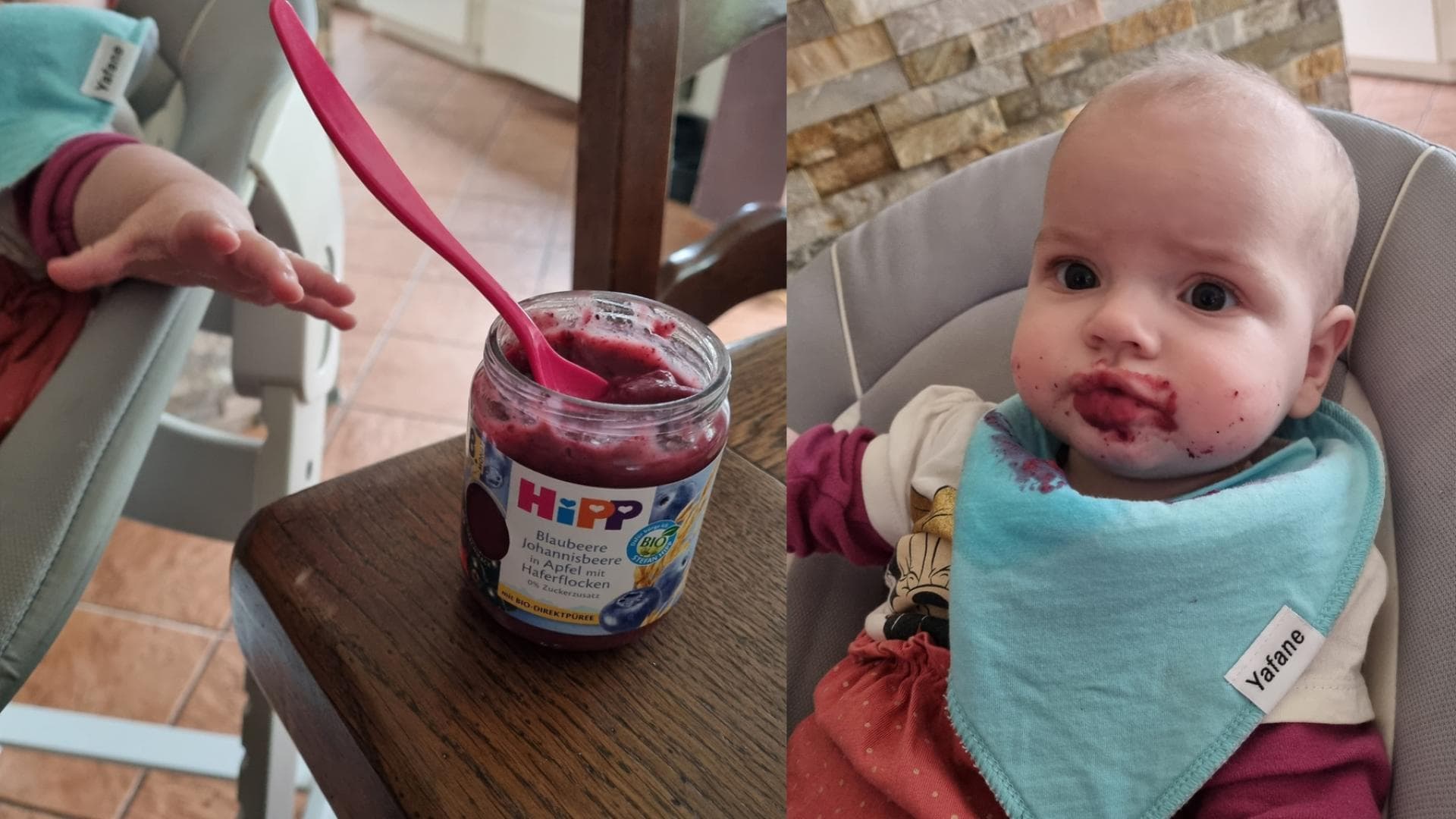 Mama Kathrin und ihre Tochter sind überzeugt von den Fruchtgläschen von HiPP. Mama Kathrin und ihre Tochter sind überzeugt von den Fruchtgläschen von HiPP.