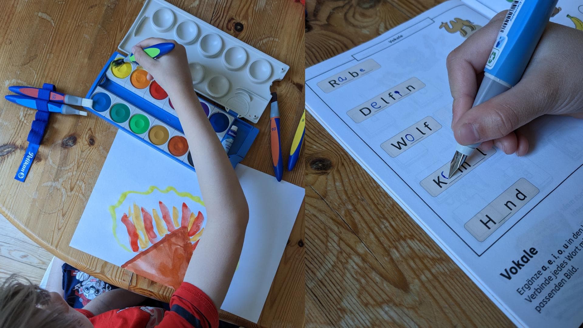 Die Kinder von Testerin Madlen haben viel Spaß mit den eco Produkten von Pelikan. Die Kinder von Testerin Madlen haben viel Spaß mit den eco Produkten von Pelikan.