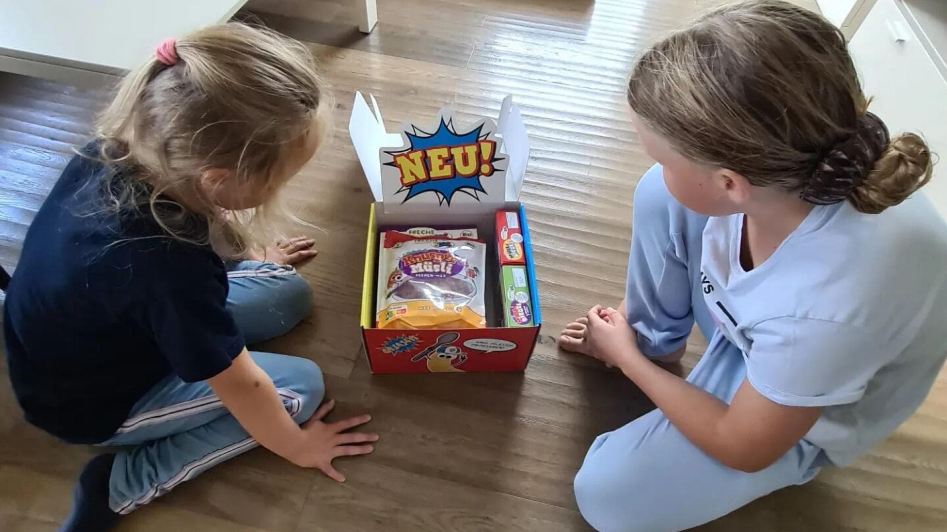 Die Freude über die Cerealien und Müsli Riegel von Freche Freunde Kids ist groß.