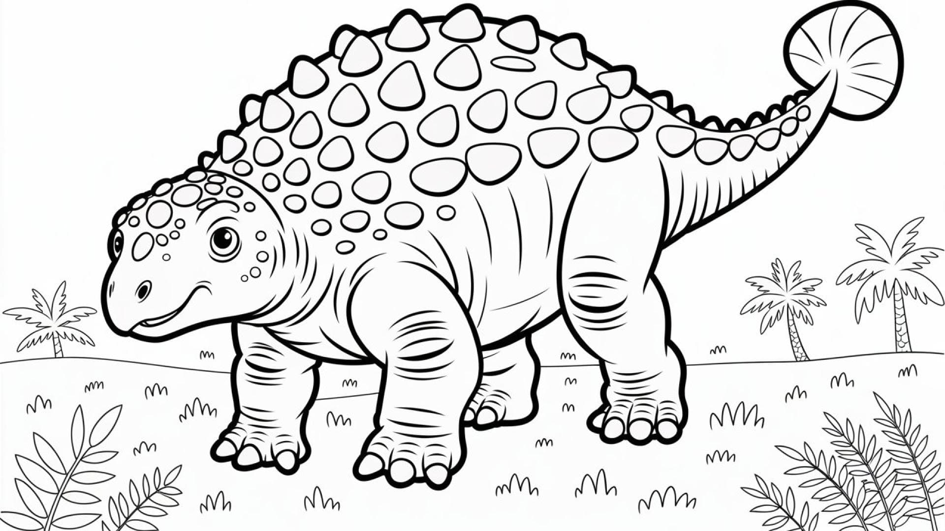 Ausmalbild Ankylosaurus