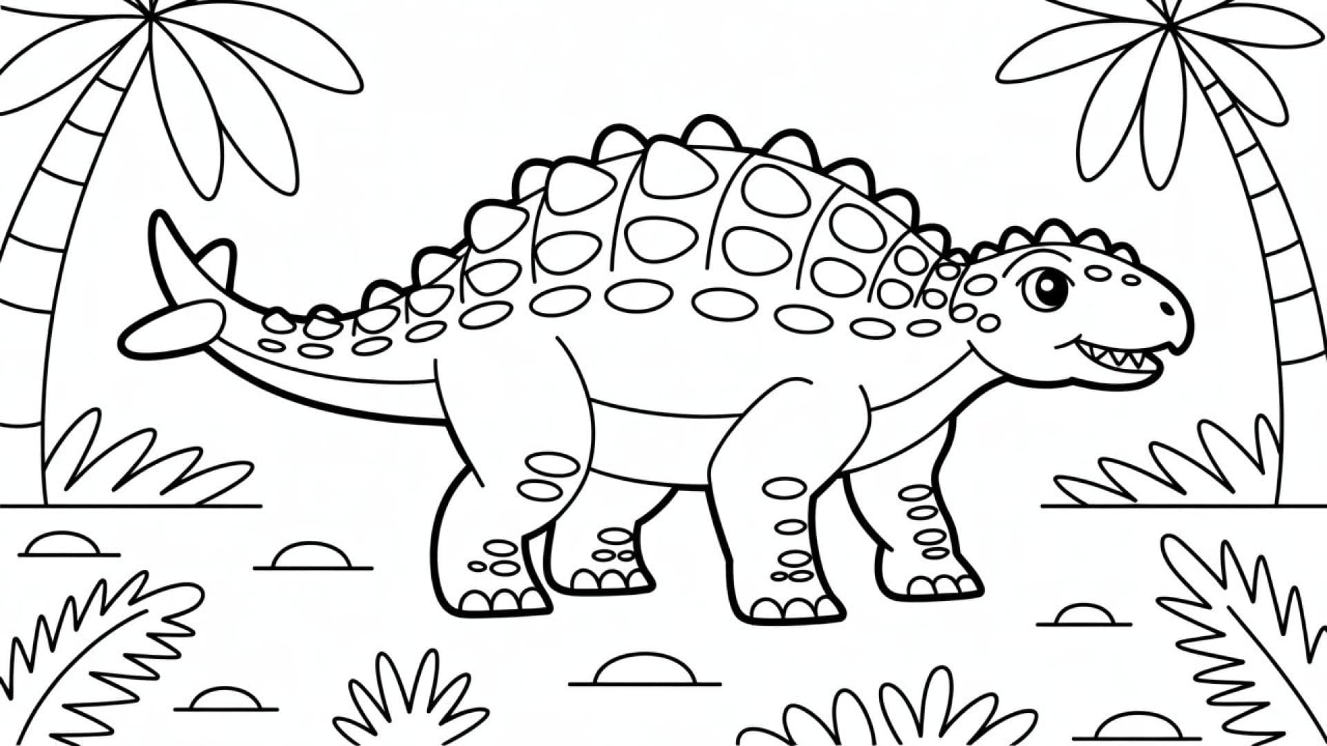 Ankylosaurus Ausmalbild