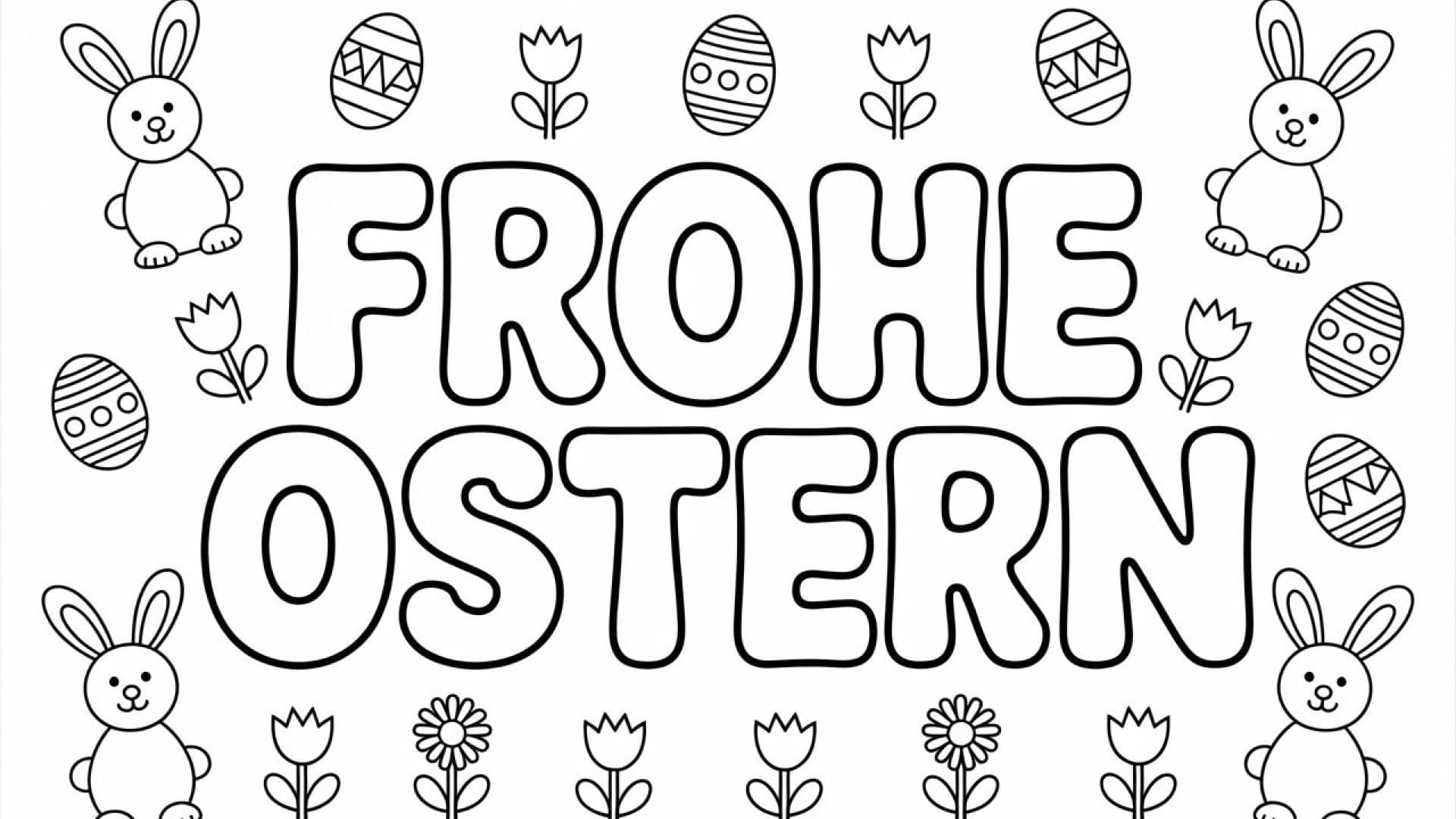 Frohe Ostern Ausmalbild
