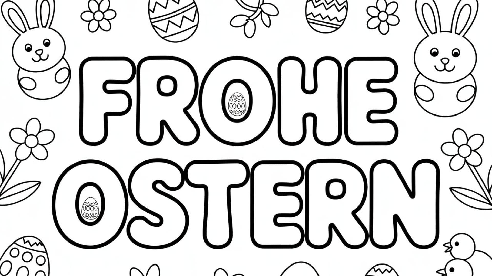 Frohe Ostern zum Ausdrucken kostenlos
