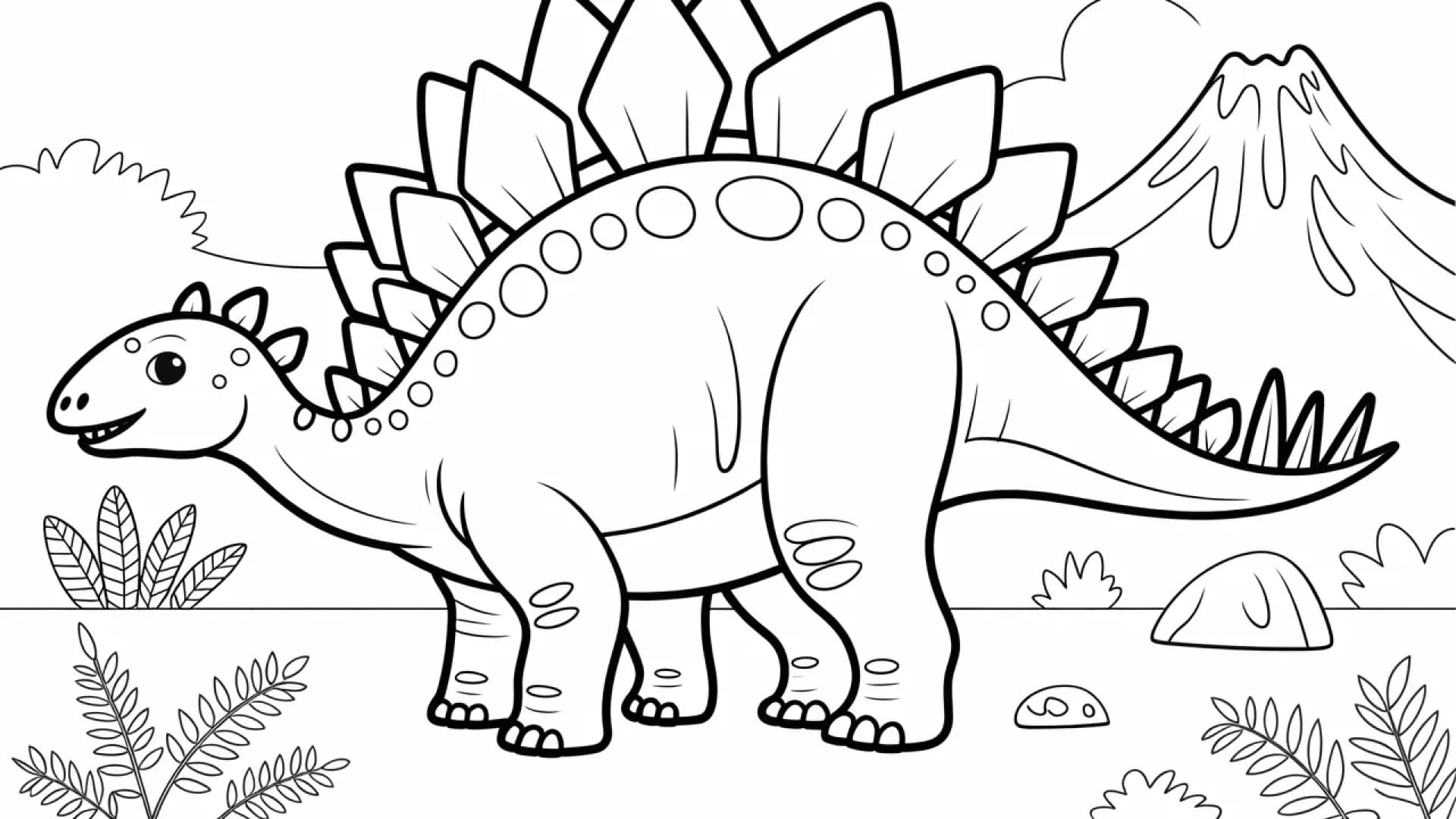 Ausmalbild Stegosaurus Ausmalbild Stegosaurus