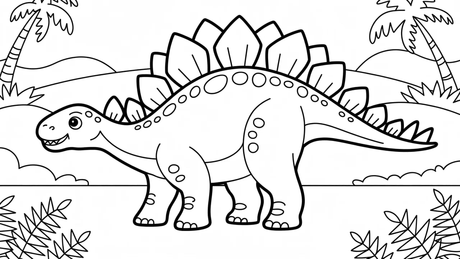 Ausmalbild Stegosaurus Ausmalbild Stegosaurus