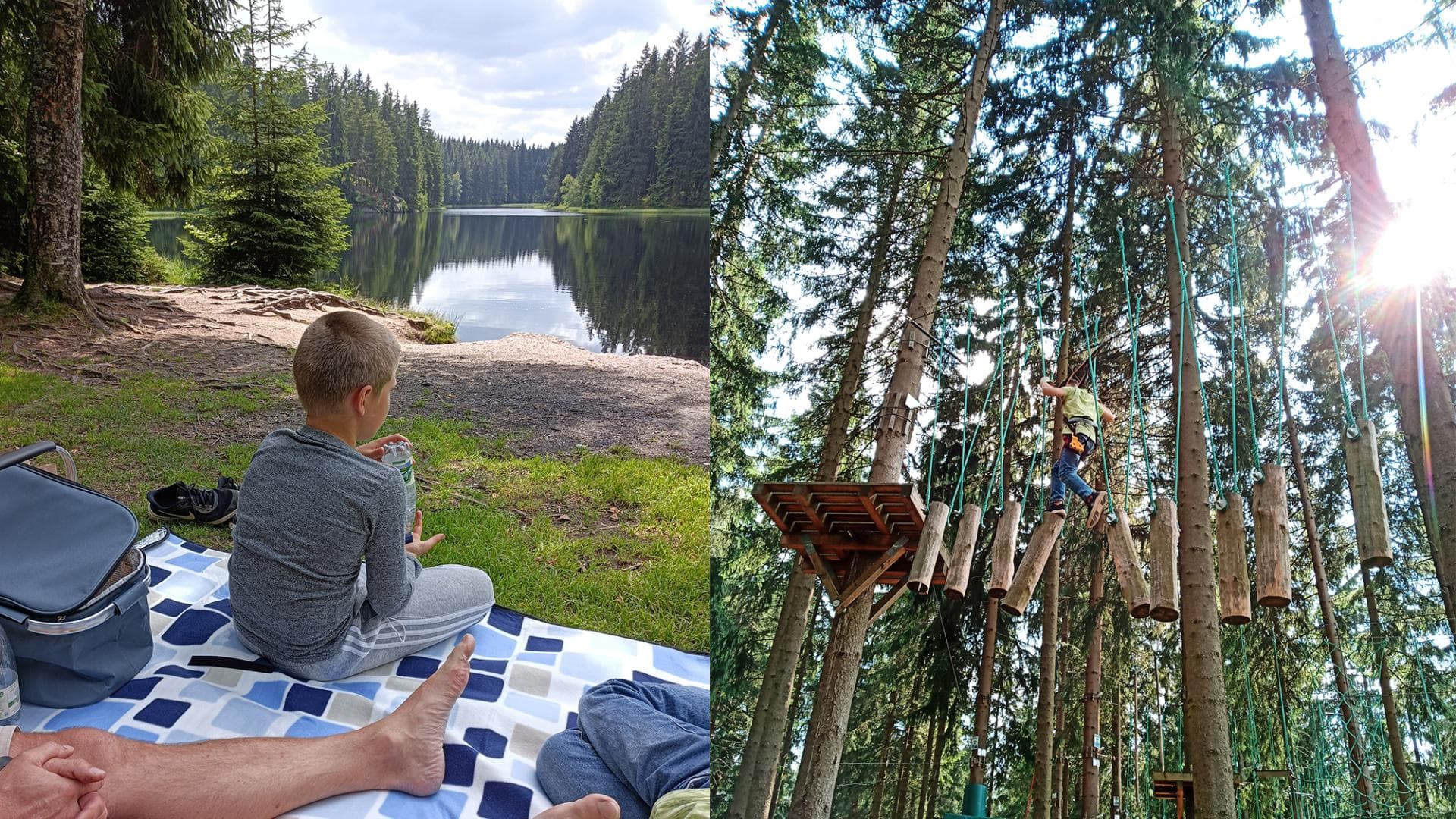 Picknick am Vogtlandsee und Abenteuer im Kletterpark Picknick am Vogtlandsee und Abenteuer im Kletterpark