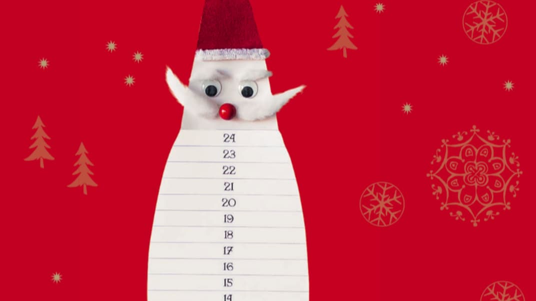 Bei diesem Adventskalender können eure Kinder dem Weihnachtsmann den Bart abschneiden. Ein selbst gebastelter Adventskalender, dei dem man dem Weihnachtsmann jeden Tag ein Stück Bart abschneiden kann.