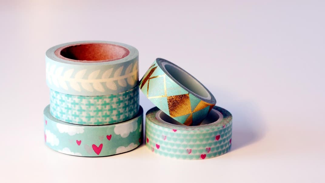 Washi Tape mit unterschiedlichen Mustern