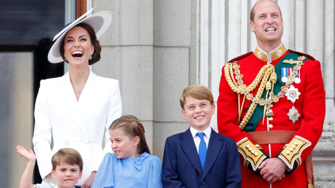 Prinz William und Prinzessin Kate mit ihren Kindern. Prinz William und Prinzessin Kate mit ihren Kindern.