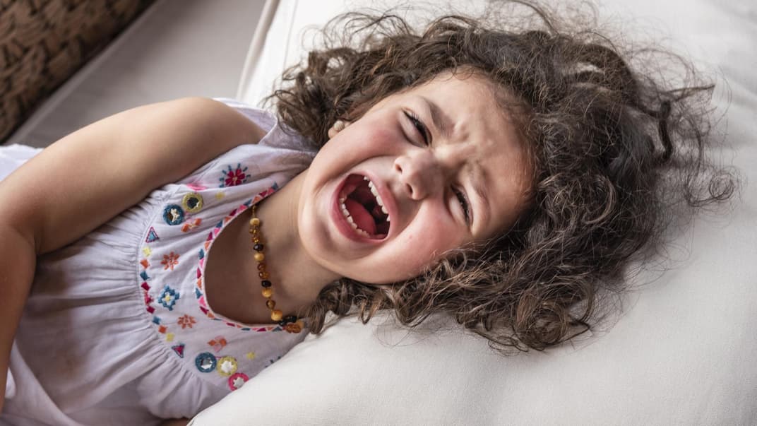 Wütendes Kleinkind.