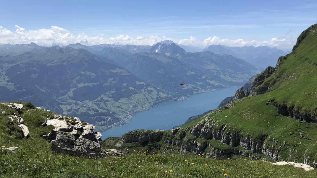 Blick auf den Walensee in der Schweiz.