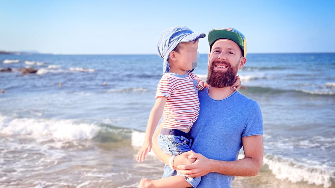 Mark Leonard und sein Sohn