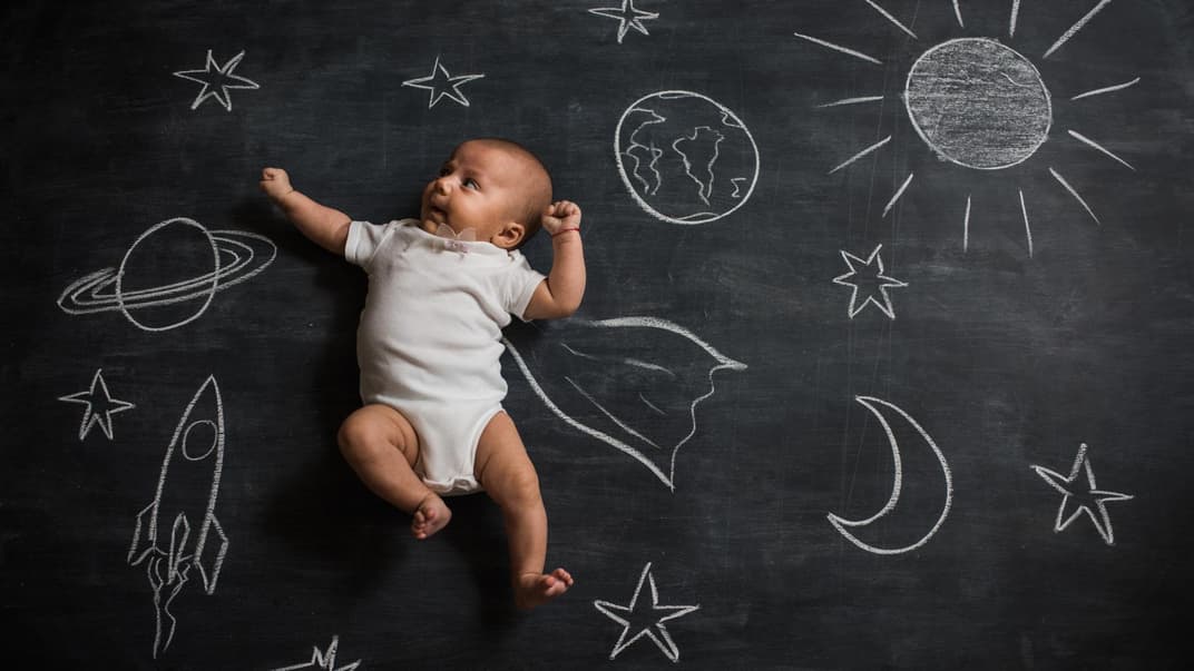Baby im Weltraum
