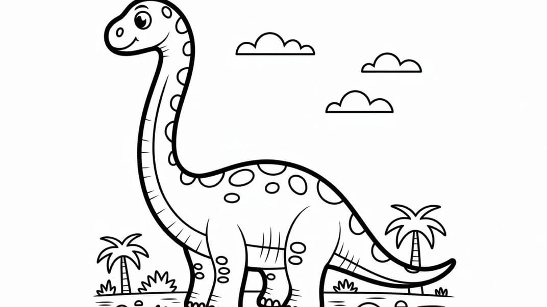Dino Ausmalbild für Kinder