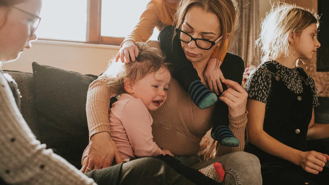 Mutter mit vielen Kindern