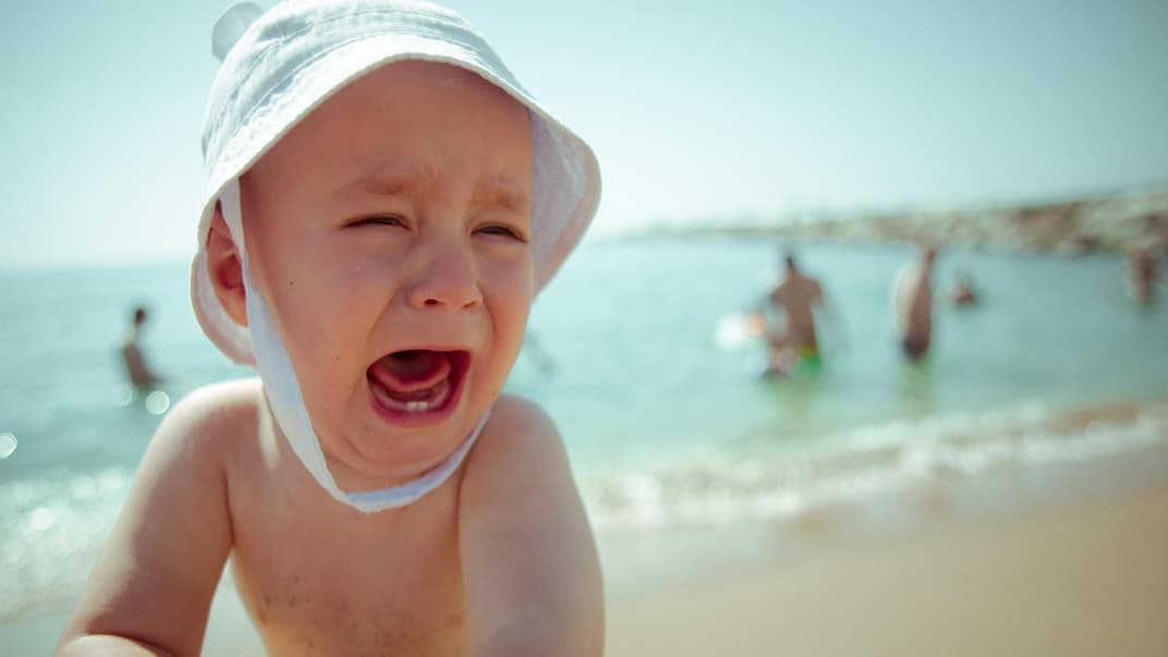 Urlaub mit Baby ist leider nicht immer (nur) entspannend ...