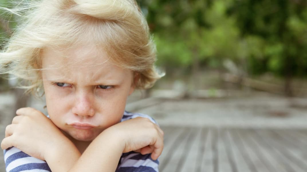 Schmollendes Kind.