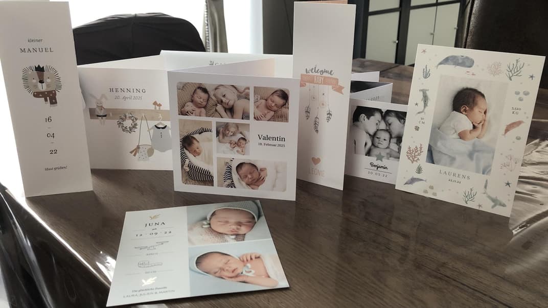 Die Geburtskarten von Carteland lassen sich ganz individuell gestalten