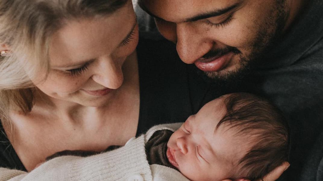 Glückliches Trio: Sandrine Barth (28) und Malik Witt (25) mit ihrer kleinen Carlotta. 