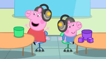 Bei Peppa Wutz: Schorsch bekommt ein Hörgerät.