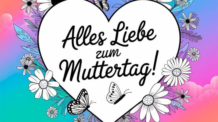 Alles Liebe zum Muttertag – Spruchbild