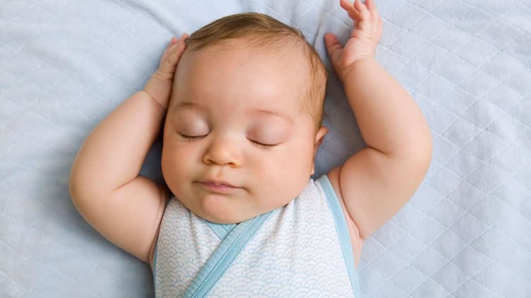 Baby nachts anziehen – aber richtig! Nicht zu warm und nicht zu kalt sollte die Kleindung sein.