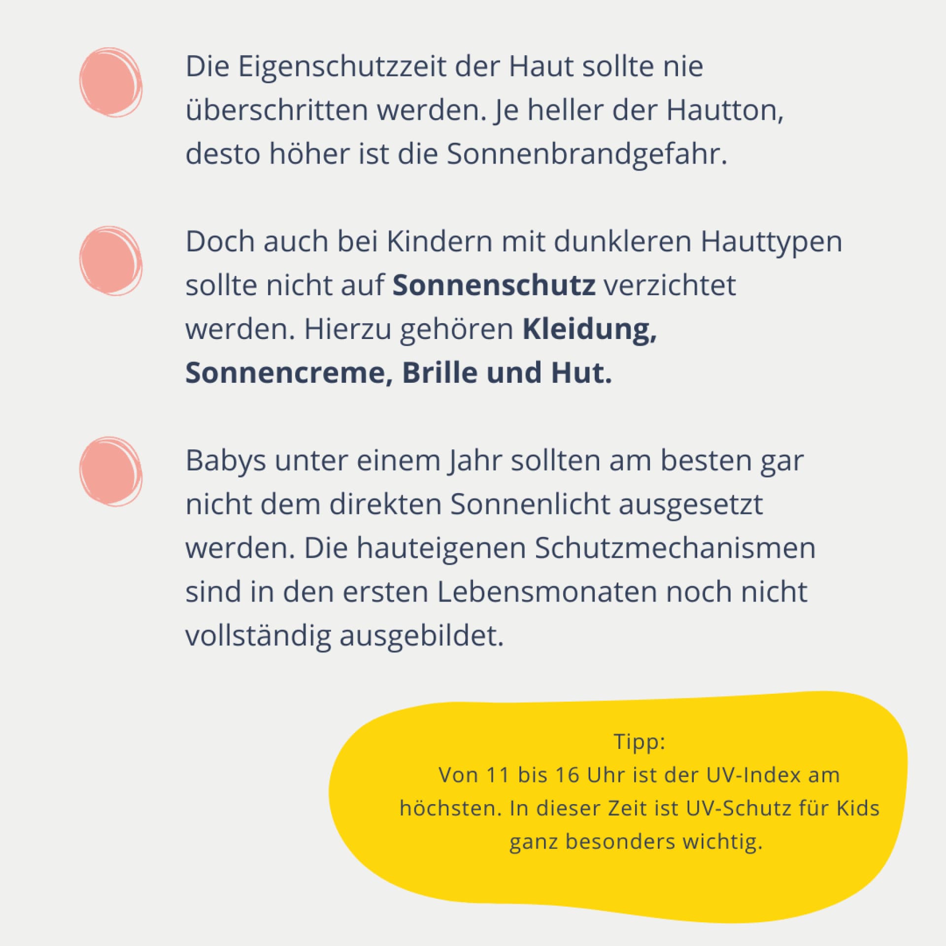 Sonnenschutz und Kinder