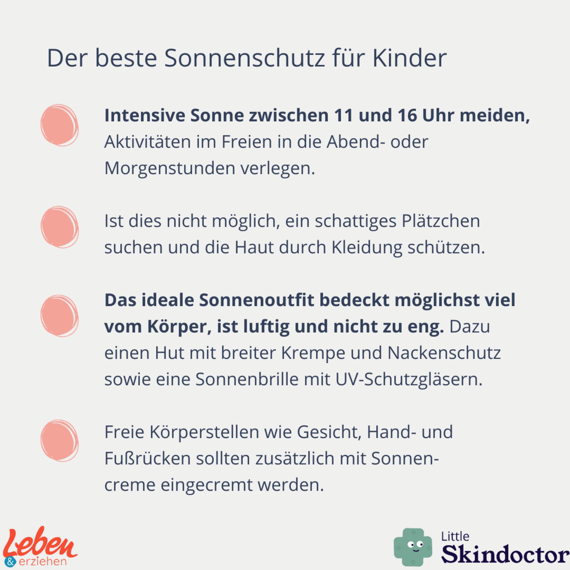 Sonnenschutz und Kinder