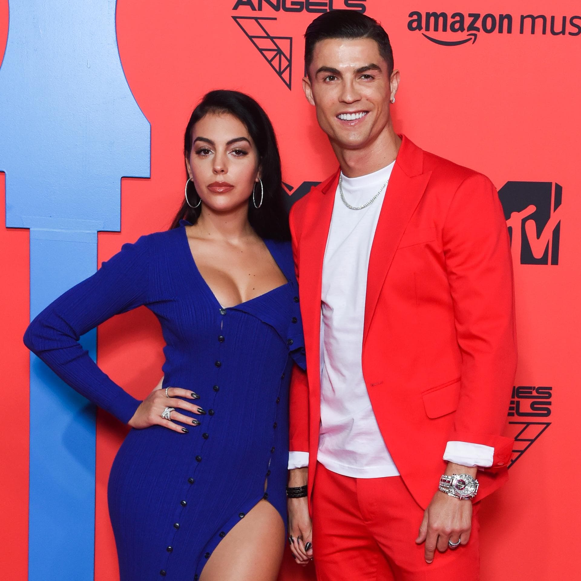 Georgina Rodriguez und Cristiano Ronaldo auf dem Roten Teppich