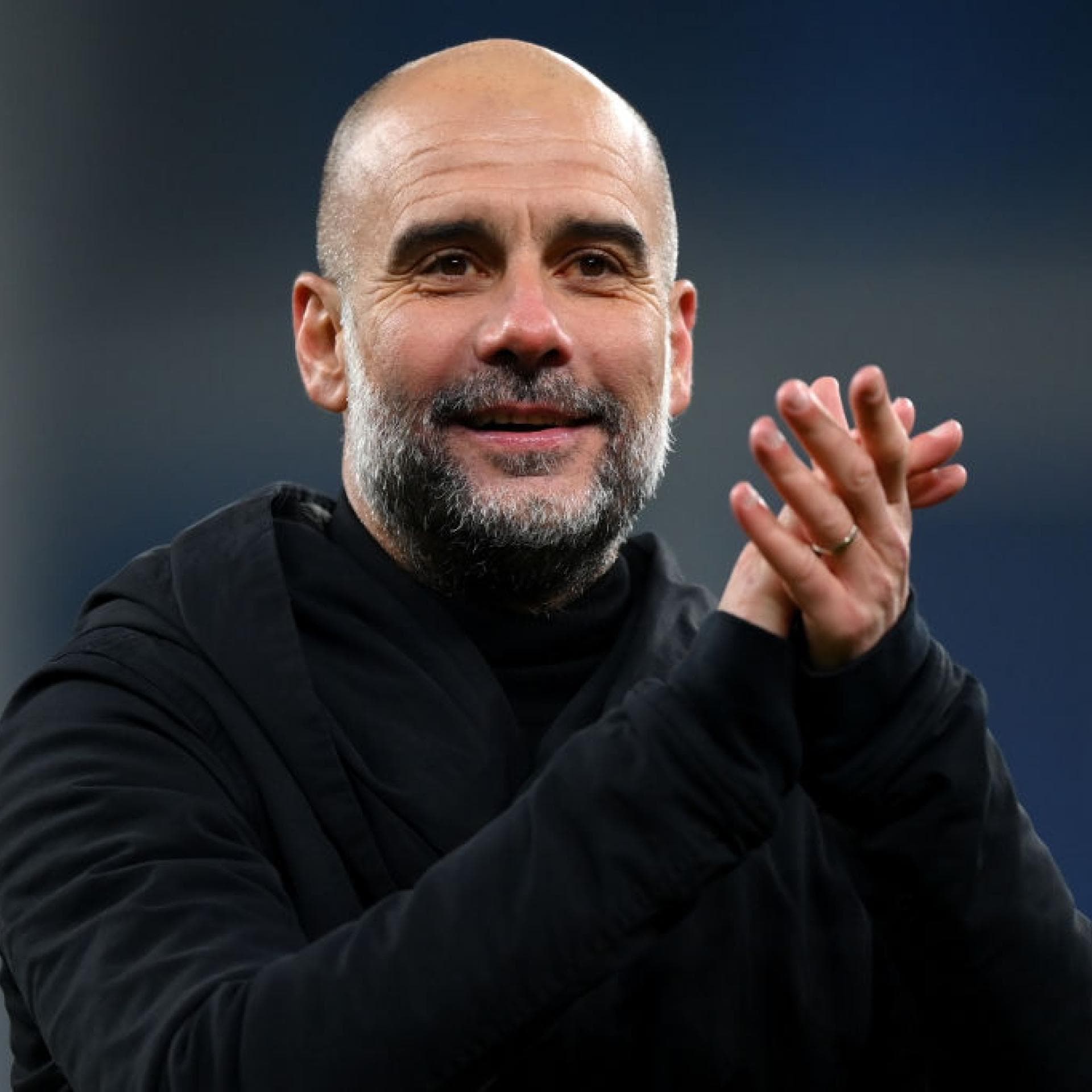 Glücklicher Pep Guardiola.