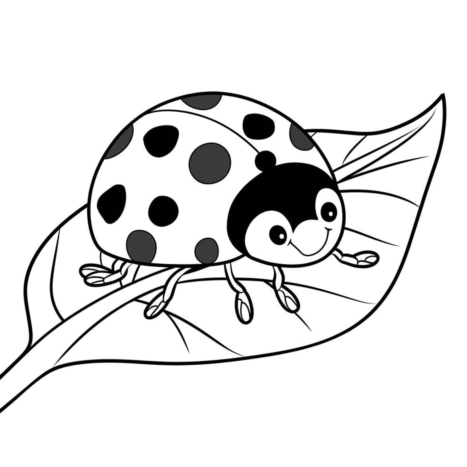 Ausmalbild Marienkäfer