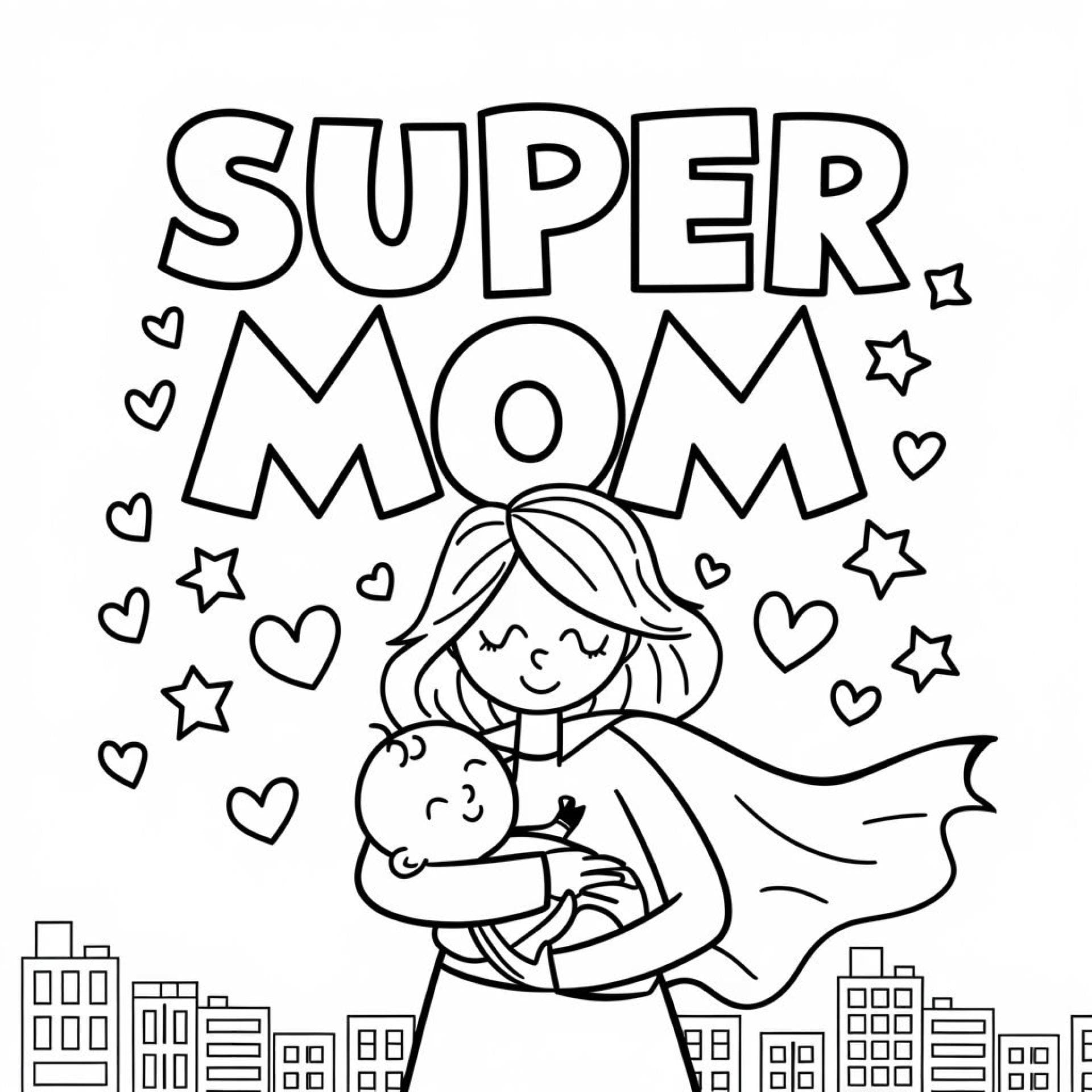 Ausmalbild für den Muttertag Ausmalbild für den Muttertag