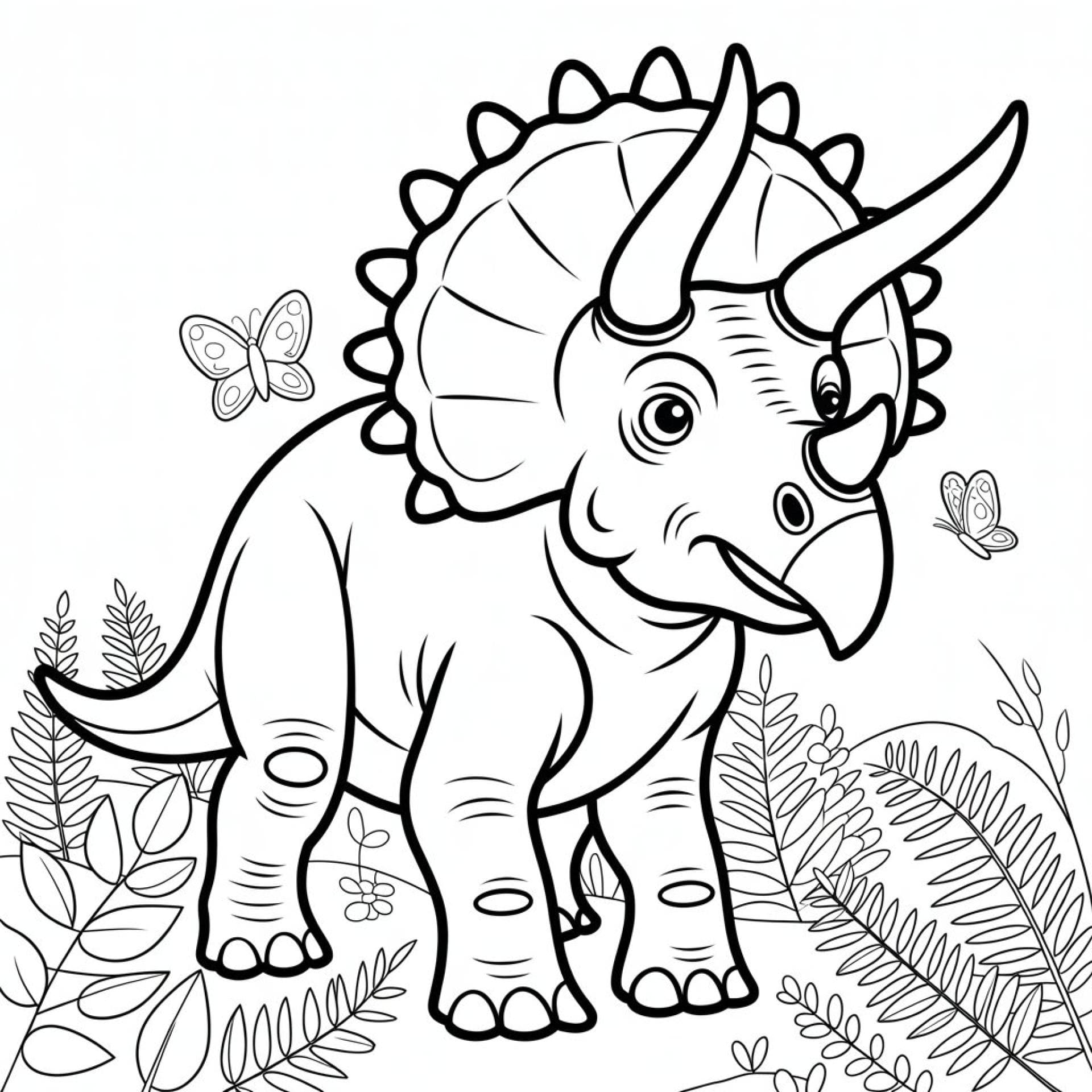 Ausmalbild Triceratops