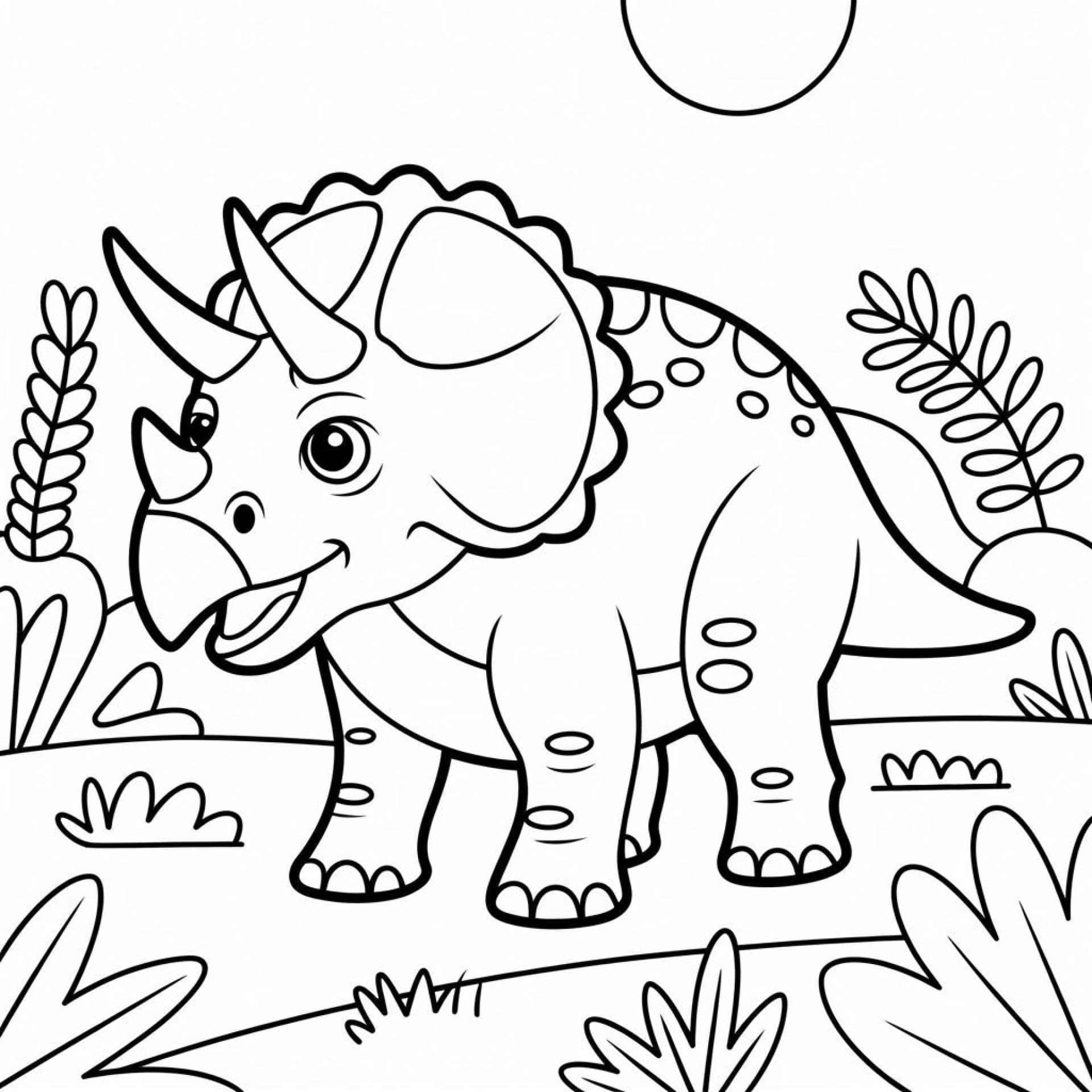 Malvorlage Triceratops