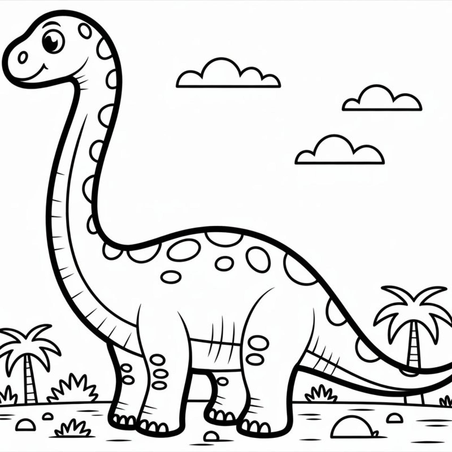 Dino Ausmalbild für Kinder