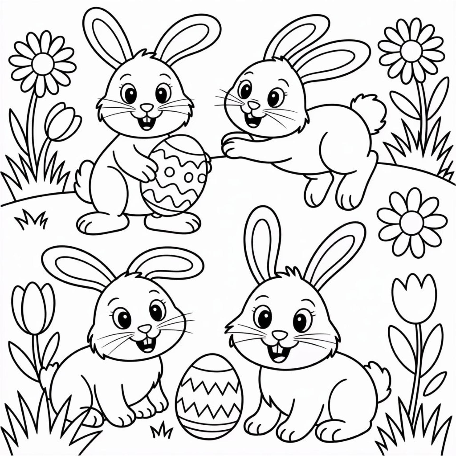 Osterhasen Ausmalbild 