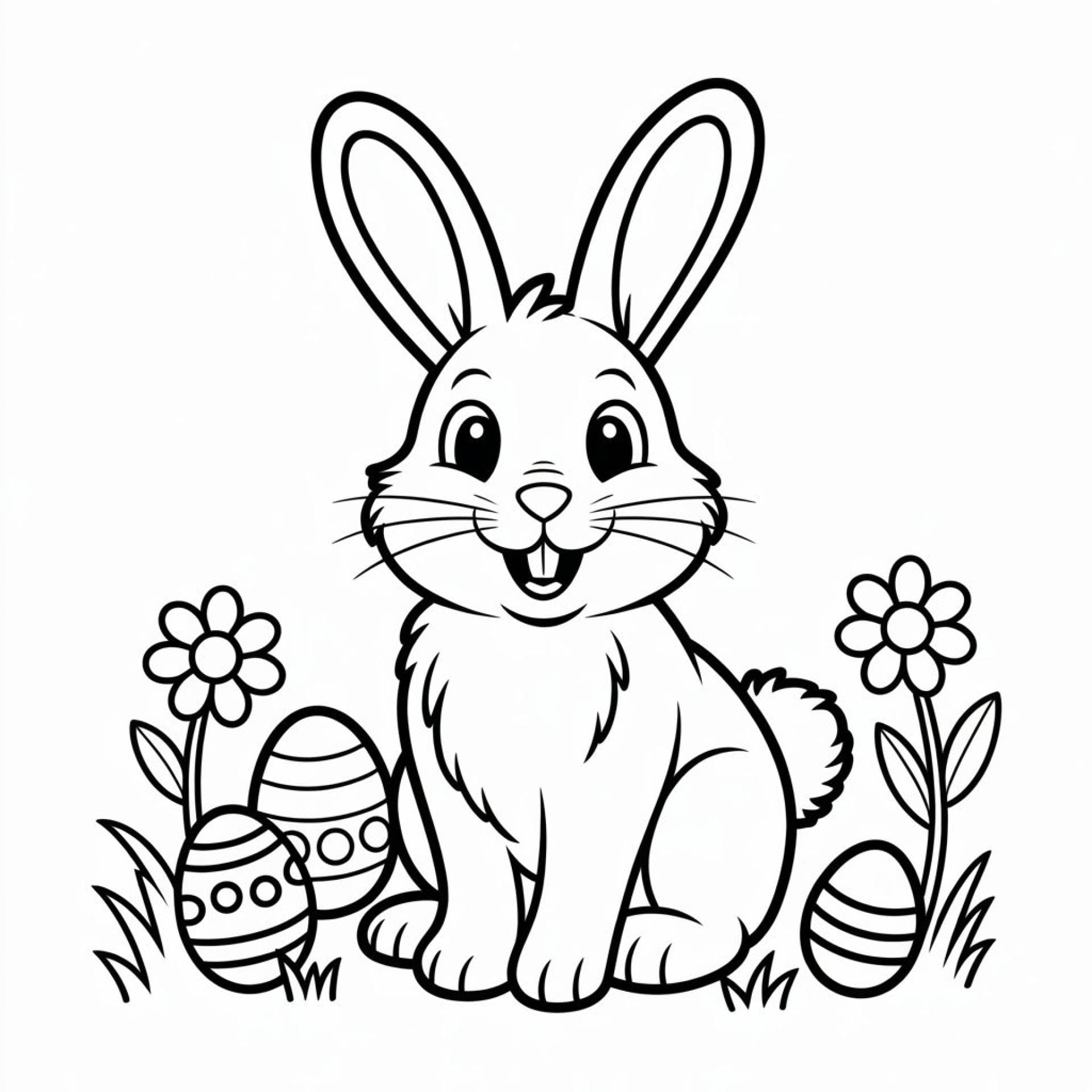 Osterhase Ausmalbild kostenlos