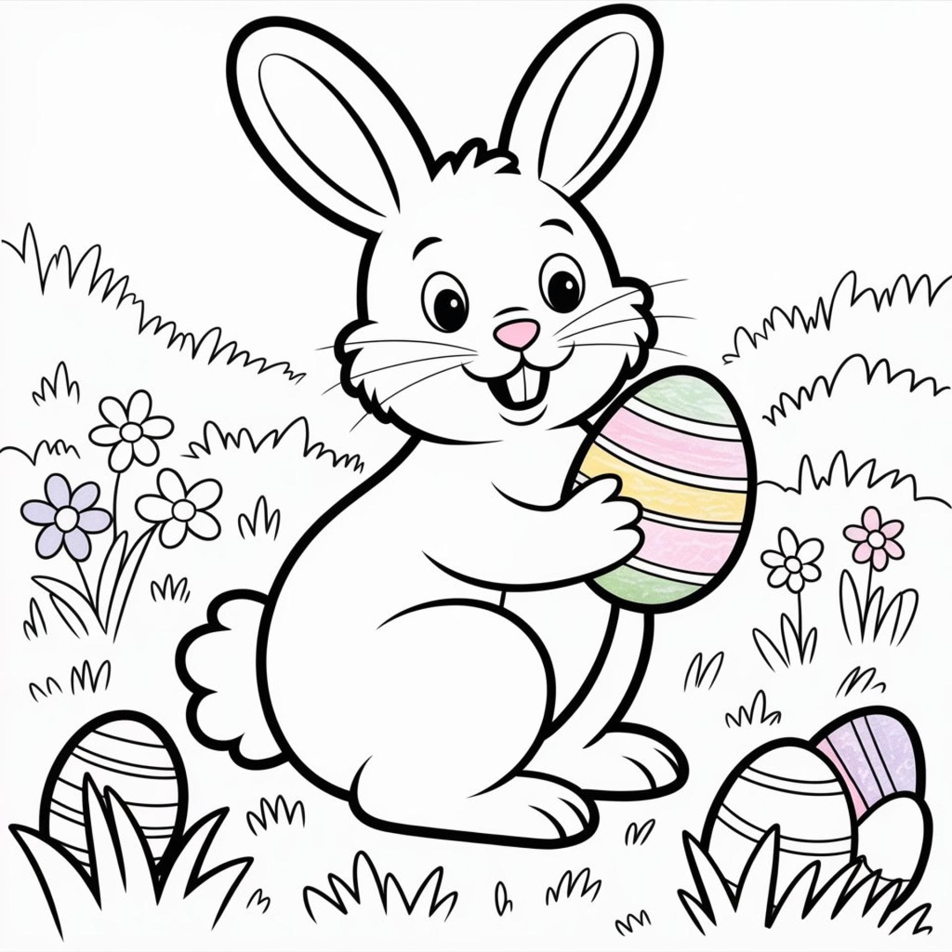 Osterhase Ausmalbild als PDF