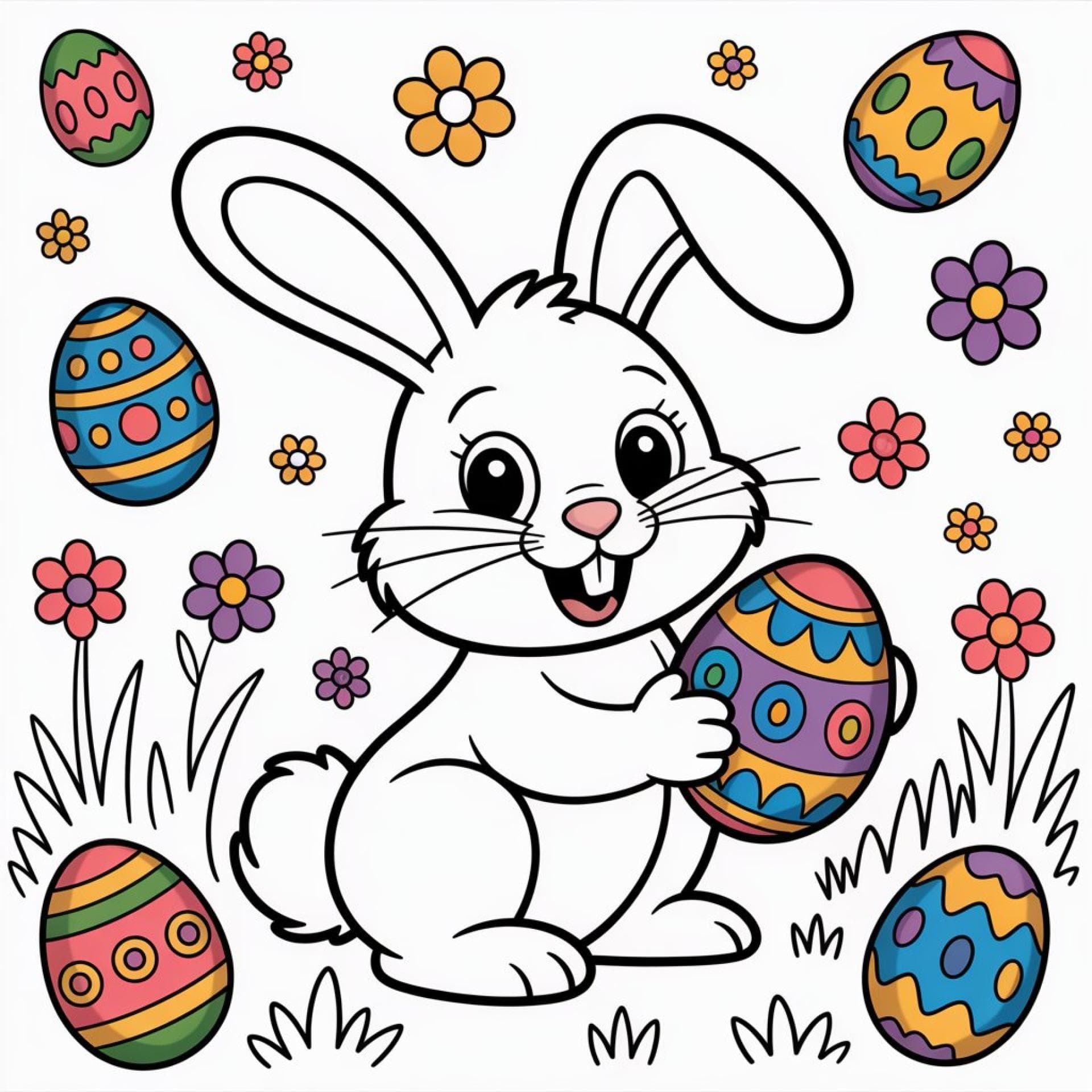 Osterhase Ausmalbild