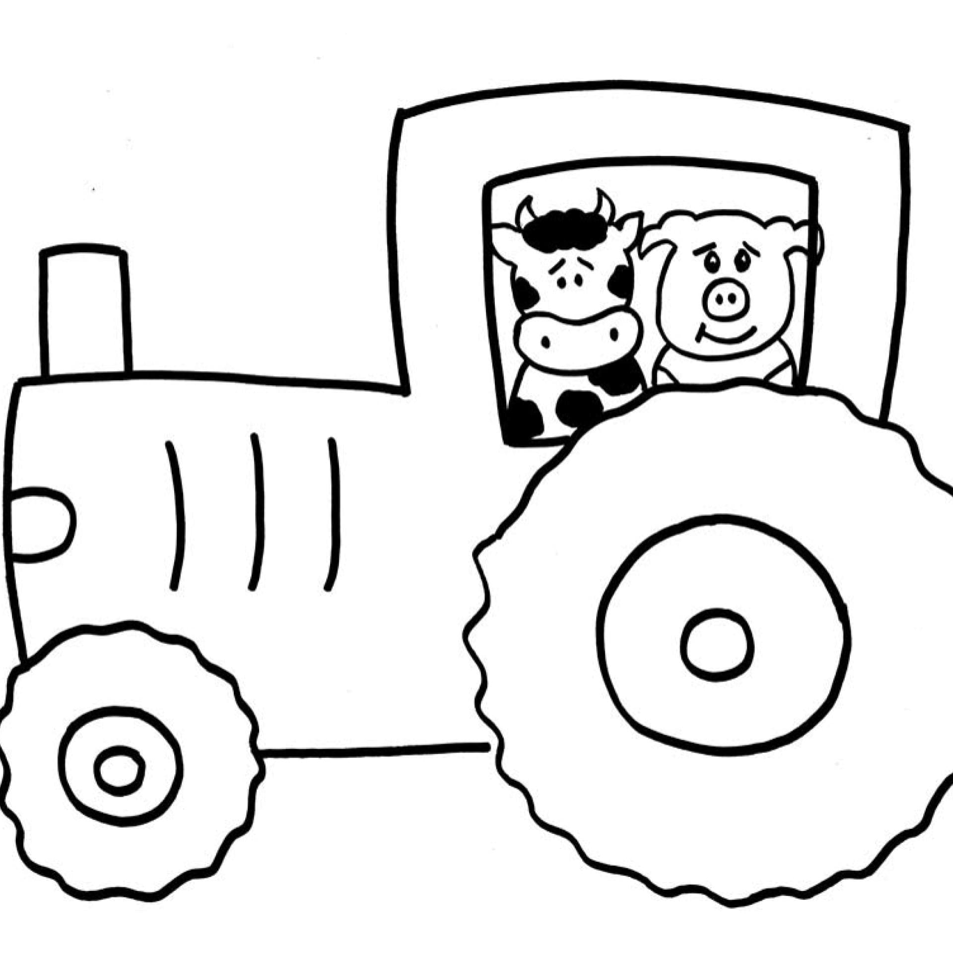 Mit dieser Traktor-Vorlage gelingen Einladungskarten garantiert.