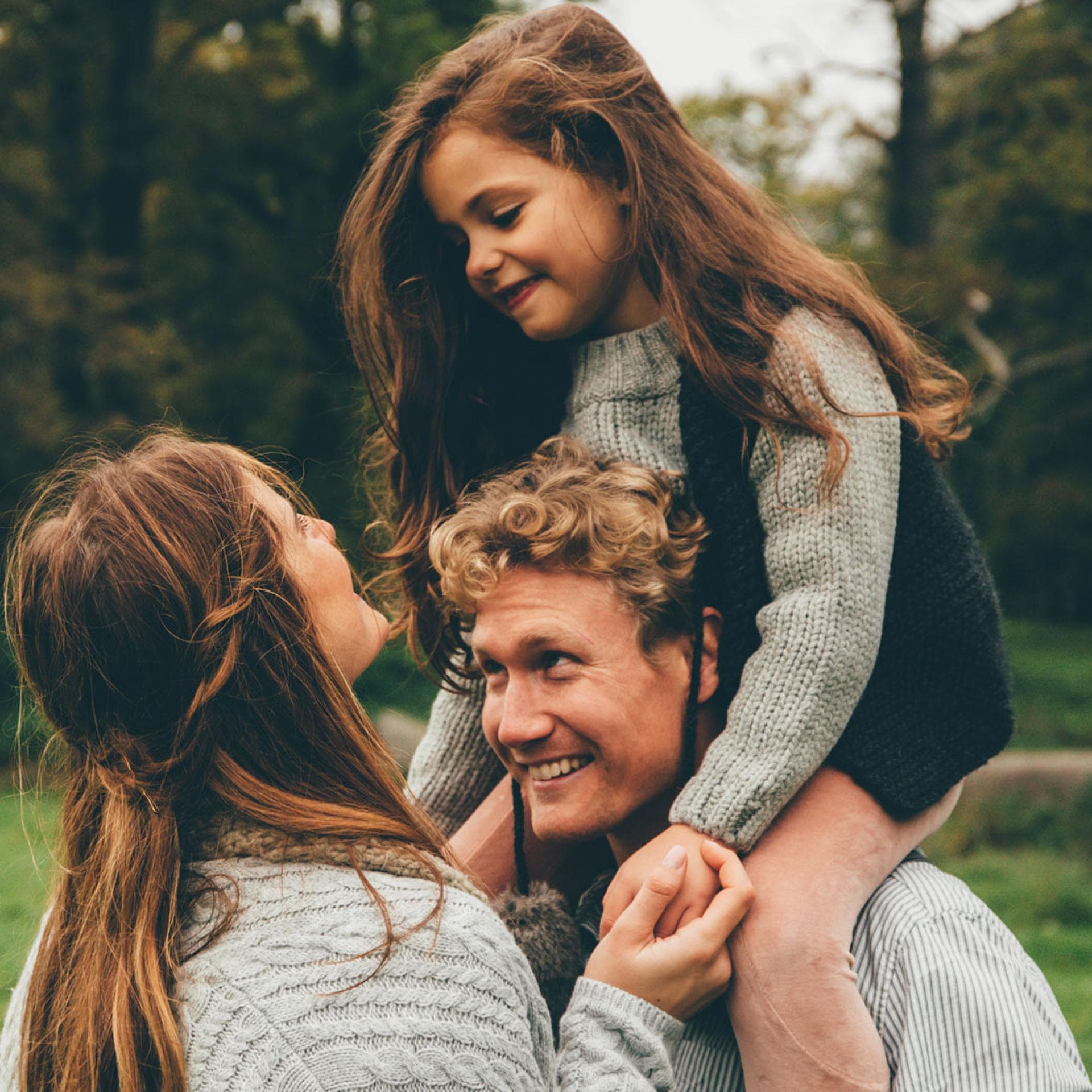 Dreiköpfige Familie.