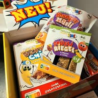 Die Cerealien und neuen Müsli-Riegel von Freche Freunde Kids.