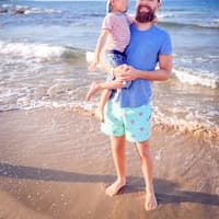 Mark Leonard und sein Sohn