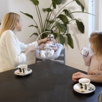 Ideal fürs Familienleben: Die Hochstühle Tripp Trapp (links) und Nomi (rechts).
