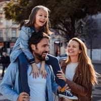 Glückliche Familie.