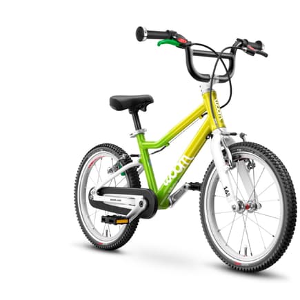 Das Kinderfahrrad Woom 3 Orginal in der neuen Farbe Atomic Neon. 