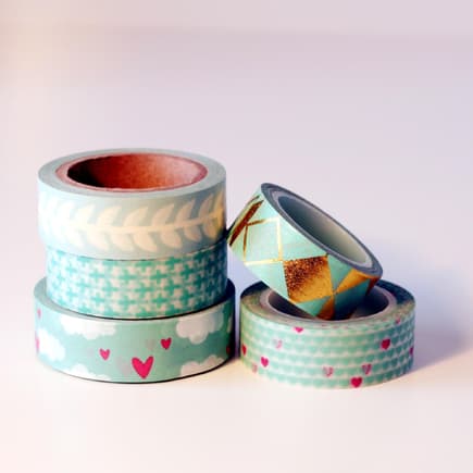 Washi Tape mit unterschiedlichen Mustern