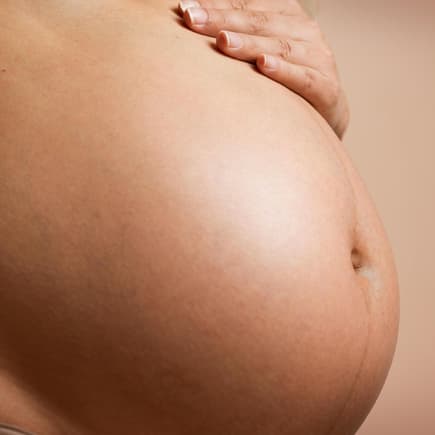 Ein runder Bauch in der Schwangerschaft