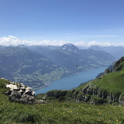 Blick auf den Walensee in der Schweiz.