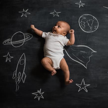 Baby im Weltraum